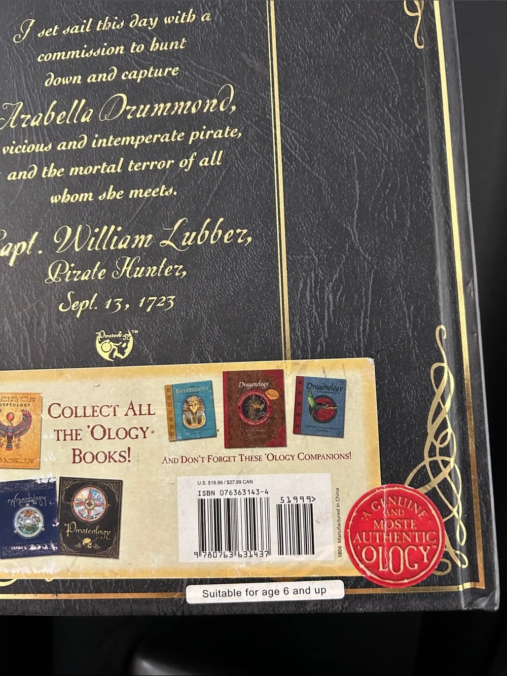 Pirateology Hardcover Book with “Capt. Lubbers Journal” - preowned